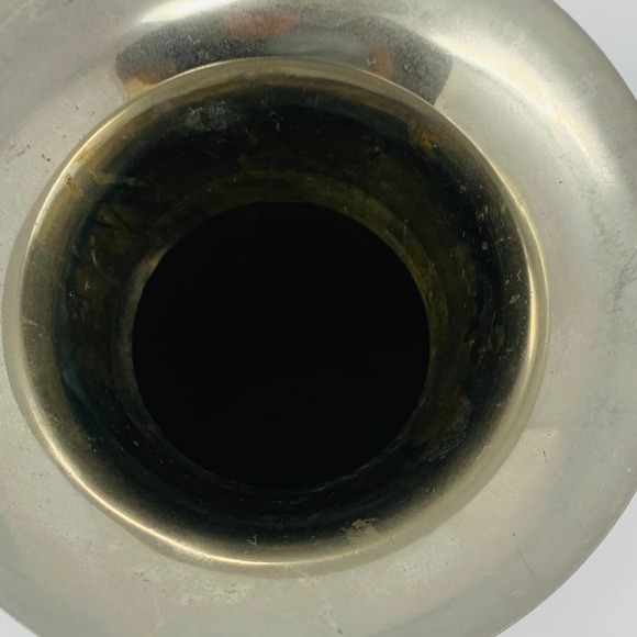 Vintage SILVER Plate VASE With Shell Inlay Paneling Floral Design In Silver - Picture 5 of 7